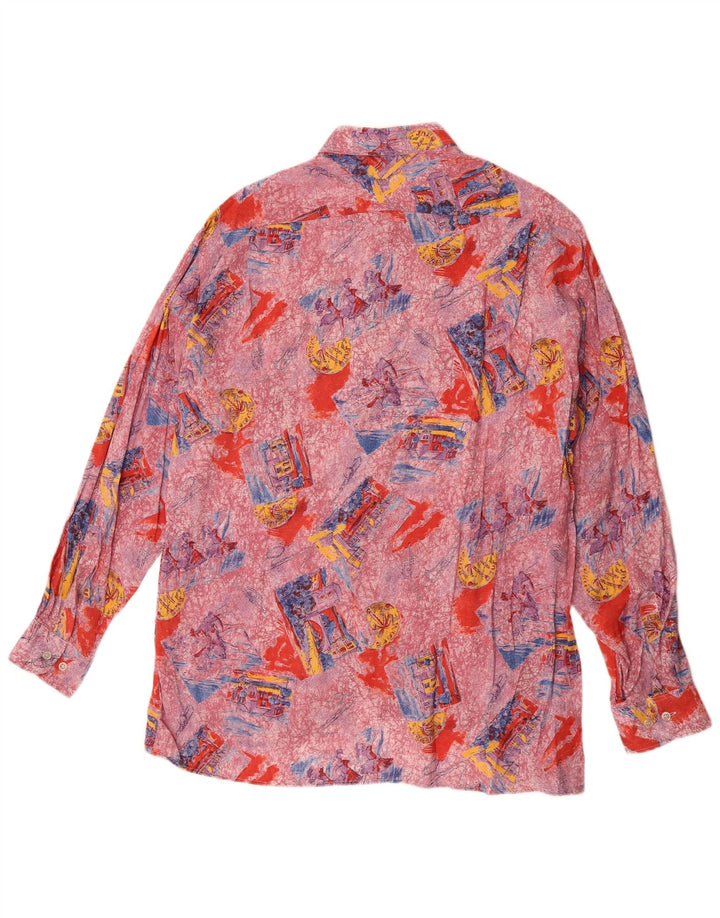 Angelo Litrico Camisa gráfica para hombre talla 41/42 grande viscosa multicolor