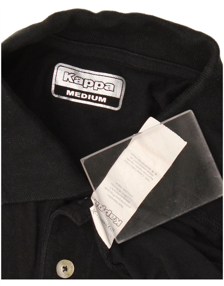 KAPPA Polo Hombre Mediano Negro Algodón