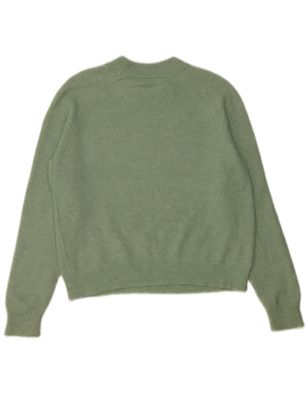 Zara Mujer Suéter De Cuello Redondo De Gran Tamaño UK 10 Small Verde