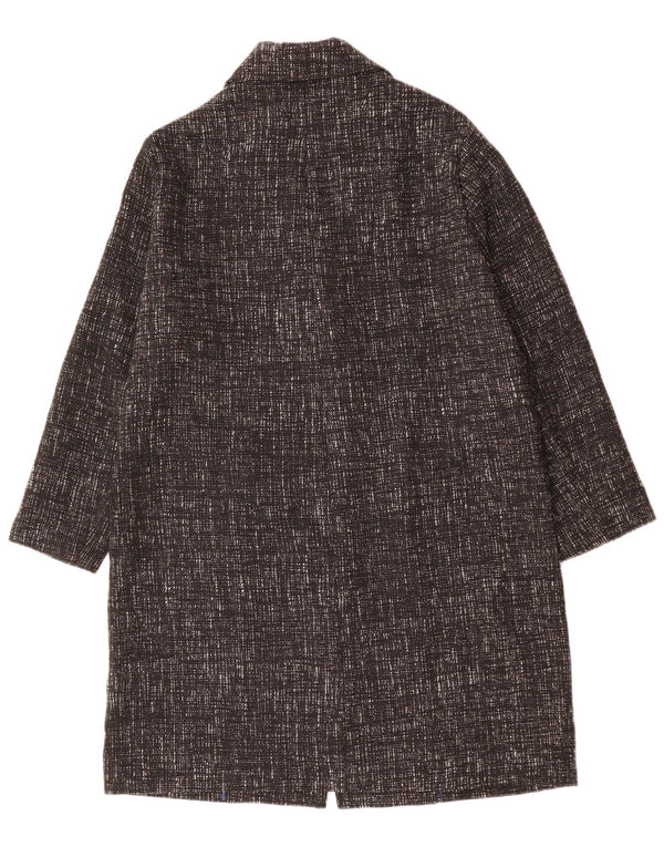 Abrigo de mujer BENETTON IT 44 Poliéster moteado negro mediano