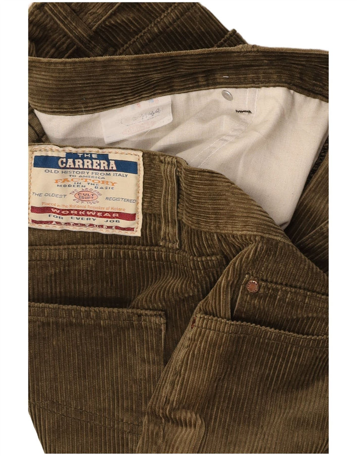 CARRERA Pantalón recto de pana para hombre W44 L30 Verde