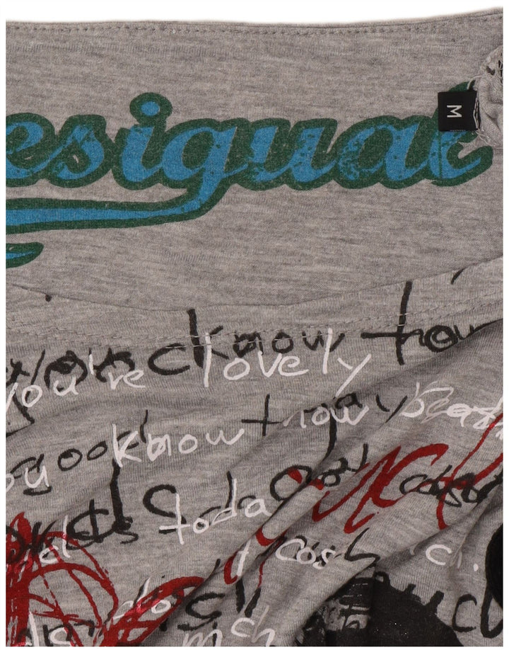 Desigual - Camiseta gráfica para mujer, talla 40, color gris medio