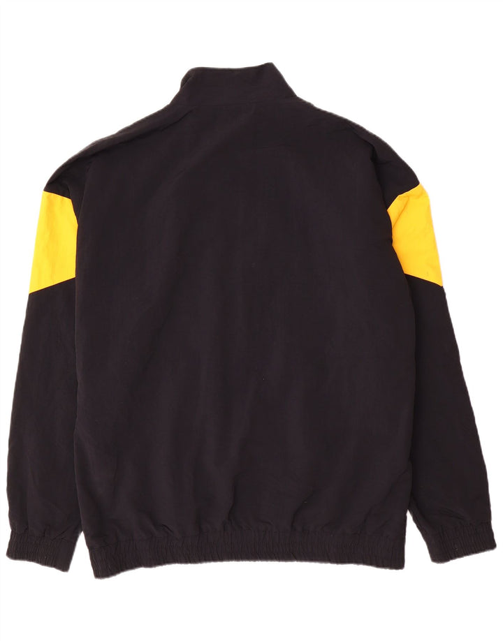 Fila Mens Chándal Top Chaqueta Grande Negro Colorblock Poliéster
