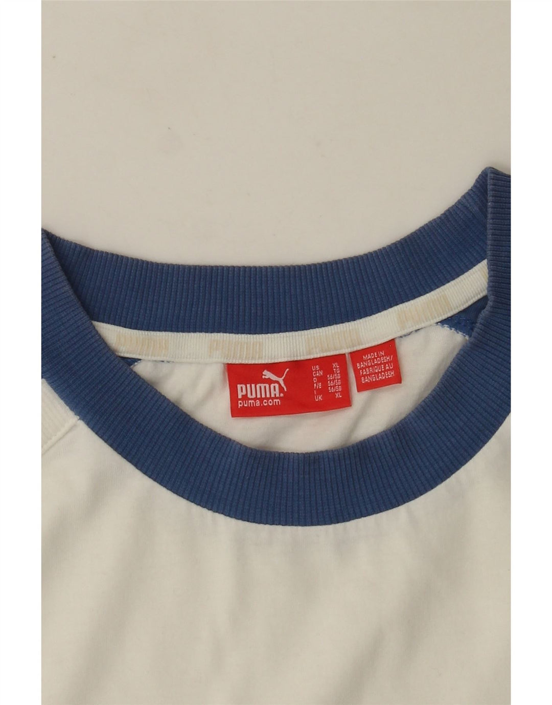 PUMA Camiseta sin mangas gráfica para hombre XL White Colourblock