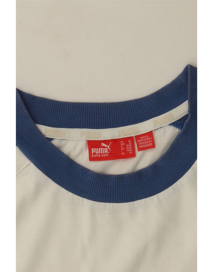 PUMA Camiseta sin mangas gráfica para hombre XL White Colourblock