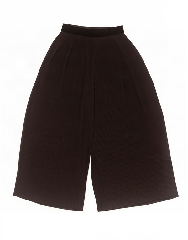 Zara Mujer Cintura Alta Culottes Capri Pantalones Pequeños W26 L22 Negro