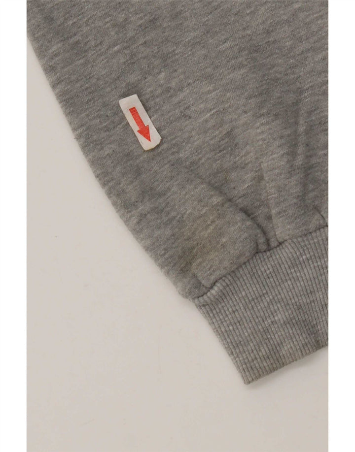 Zara Mujer Sudadera Gráfica Jumper UK 44 Poliéster Gris Medio