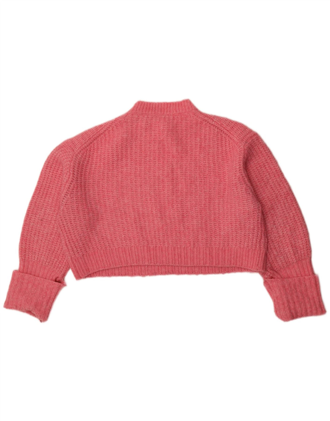 Zara Mujer Crop Oversize Cuello Redondo Jersey Jersey Reino Unido 40 Mediano Rosa