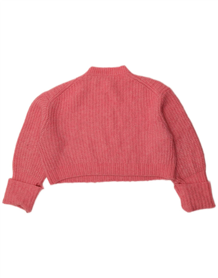 Zara Mujer Crop Oversize Cuello Redondo Jersey Jersey Reino Unido 40 Mediano Rosa