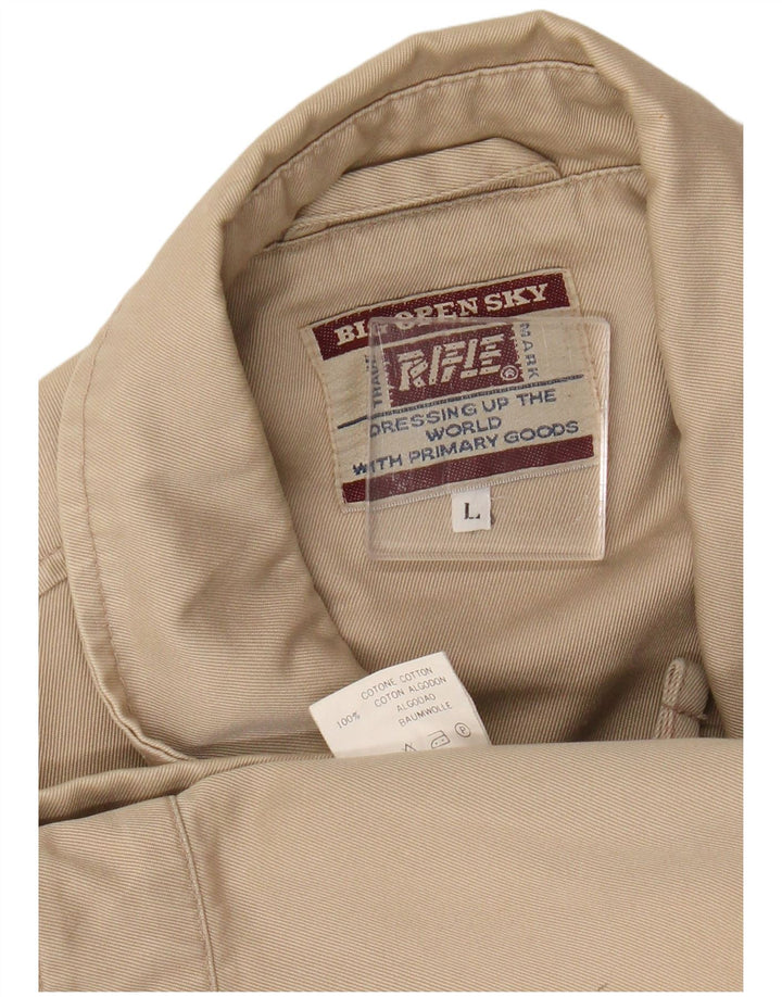 Rifle Chaqueta utilitaria para hombre Reino Unido 40 Grande Algodón beige