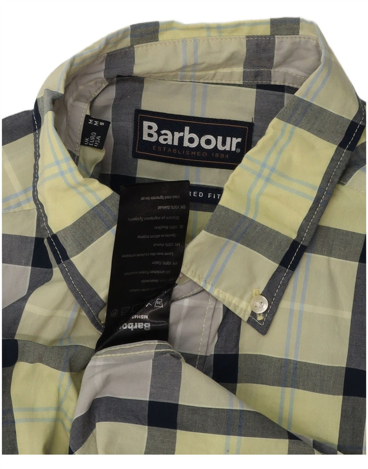 Barbour Camisa Relaxed Fit De Algodón A Cuadros Amarillo Medio |