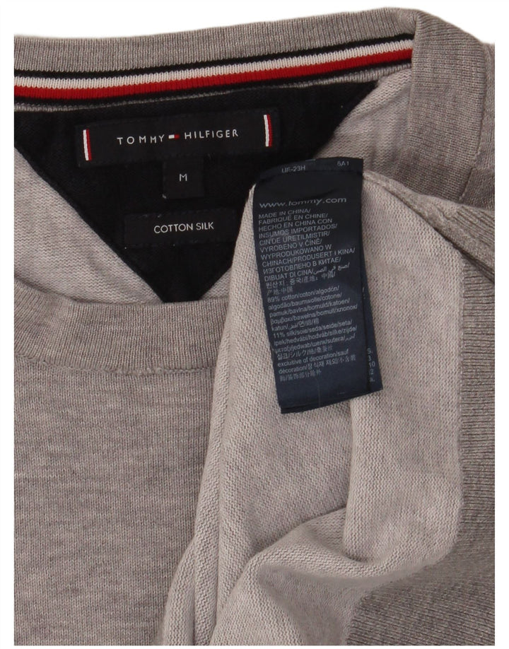 Tommy Hilfiger Jersey con cuello redondo para hombre de algodón gris medio