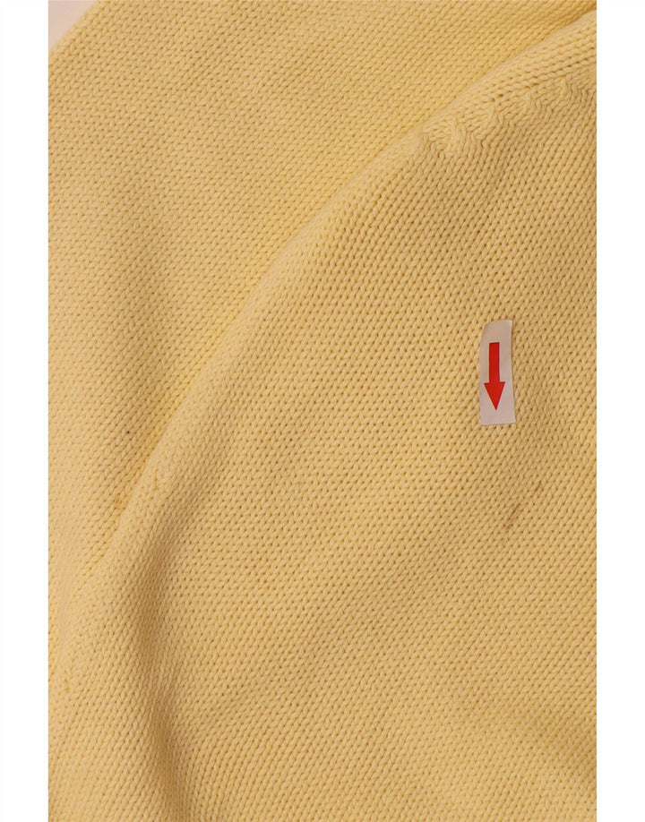 Zara Hombre Jersey Con Cuello En V Jersey Grande Algodón Amarillo