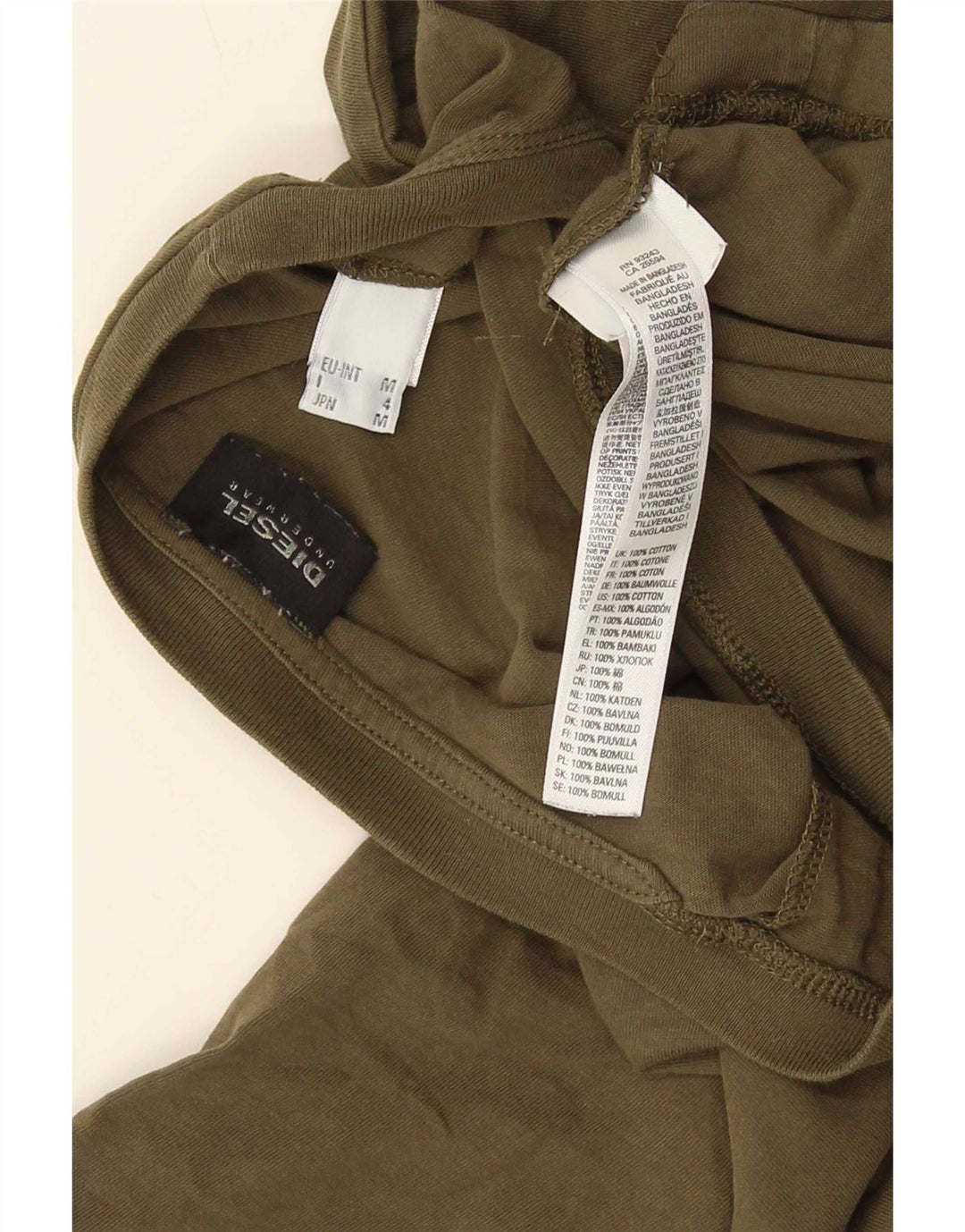 Camiseta Diesel Hombre Top Medium Khaki Algodón