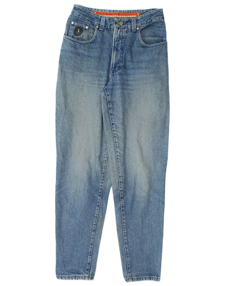 TRUSSARDI Vaqueros cónicos para mujer W33 L30 Algodón azul