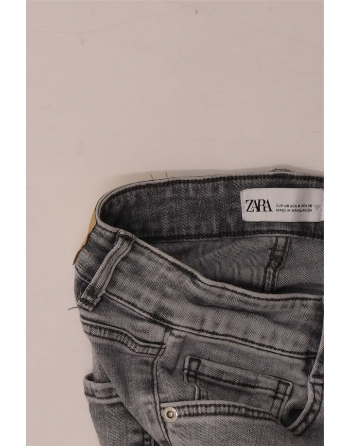 Zara Vaqueros Pitillo Mujer EU 40 Mediano W30 L28 Gris