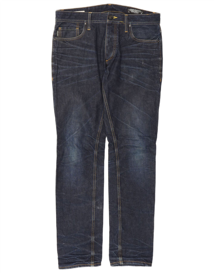Jack & Jones Hombre Tim Slim Jeans W32 L32 Algodón Azul Marino