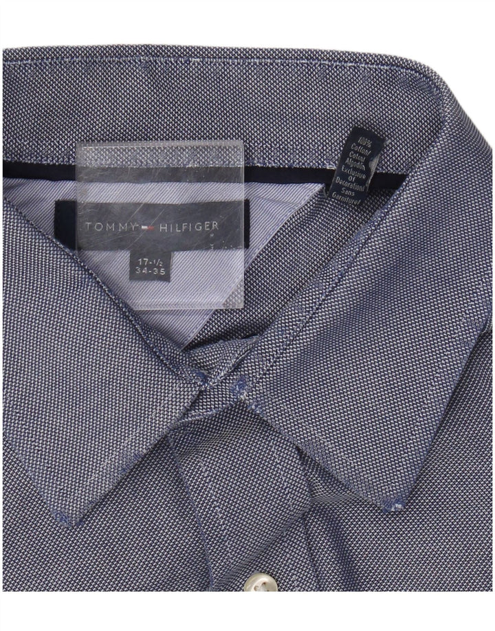 Tommy Hilfiger Camisa para hombre Talla 17 1/2 XL Algodón con manchas azules