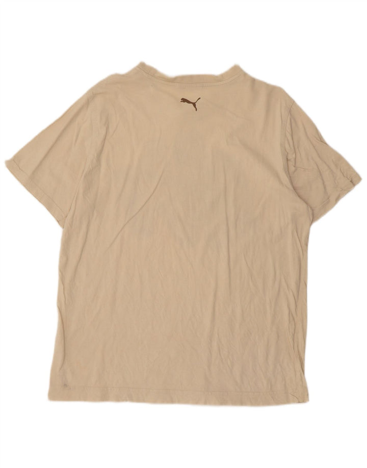 Puma - Camiseta gráfica para hombre, talla grande, color beige