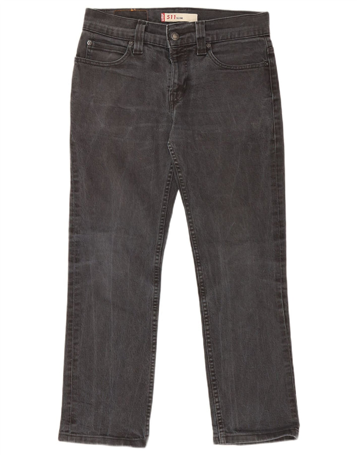 Levi's Hombre 511 Slim Jeans W31 L26 Algodón Negro