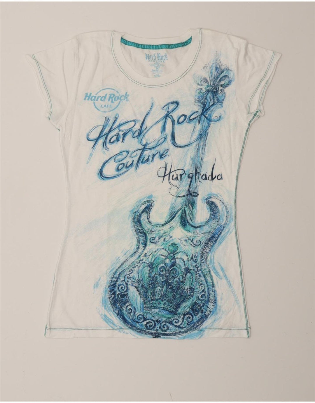 HARD ROCK CAFE Camiseta gráfica Hurghada para niñas 7-8 años Mediana Blanco