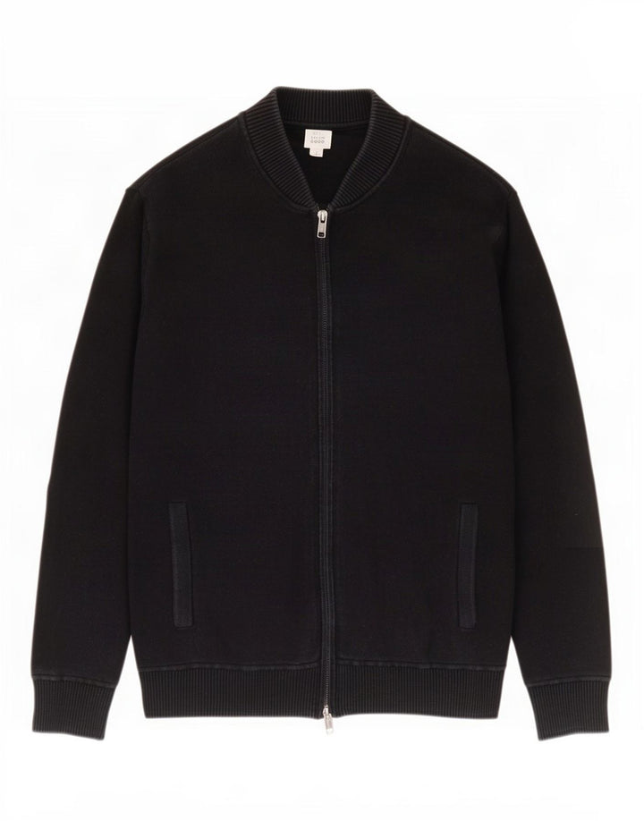 Gap Hombre Cárdigan Suéter Medio Algodón Negro