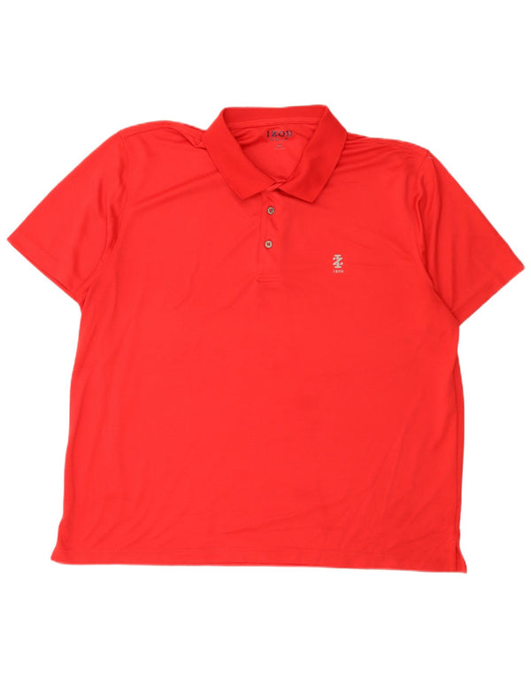 IZOD Polo Hombre 2XL Poliéster Rojo