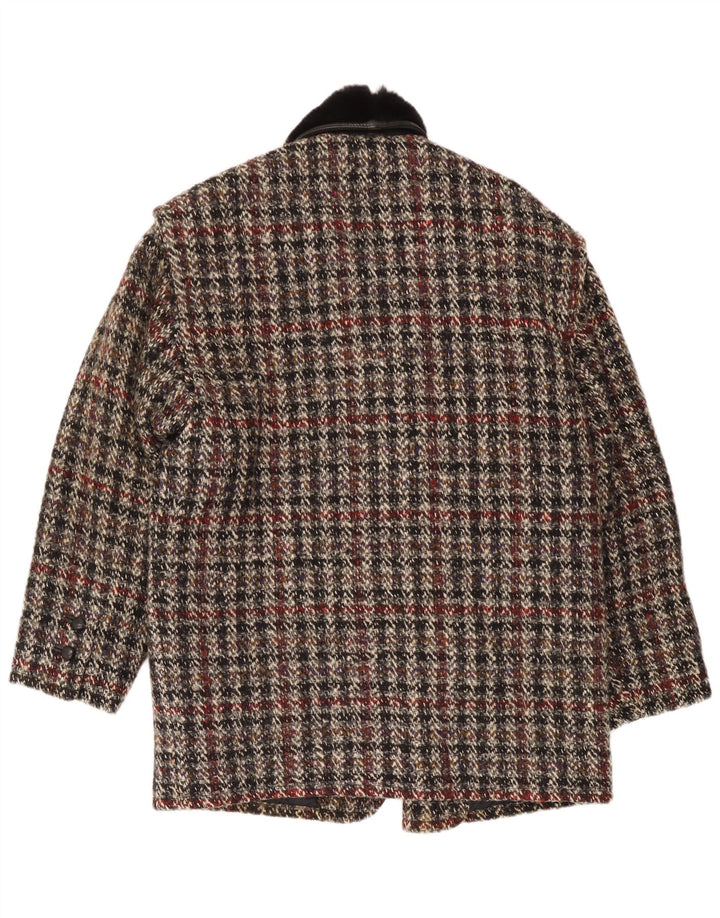Breco's Chaqueta tipo blazer con doble botonadura para hombre IT 48 Cuadros medianos multicolores