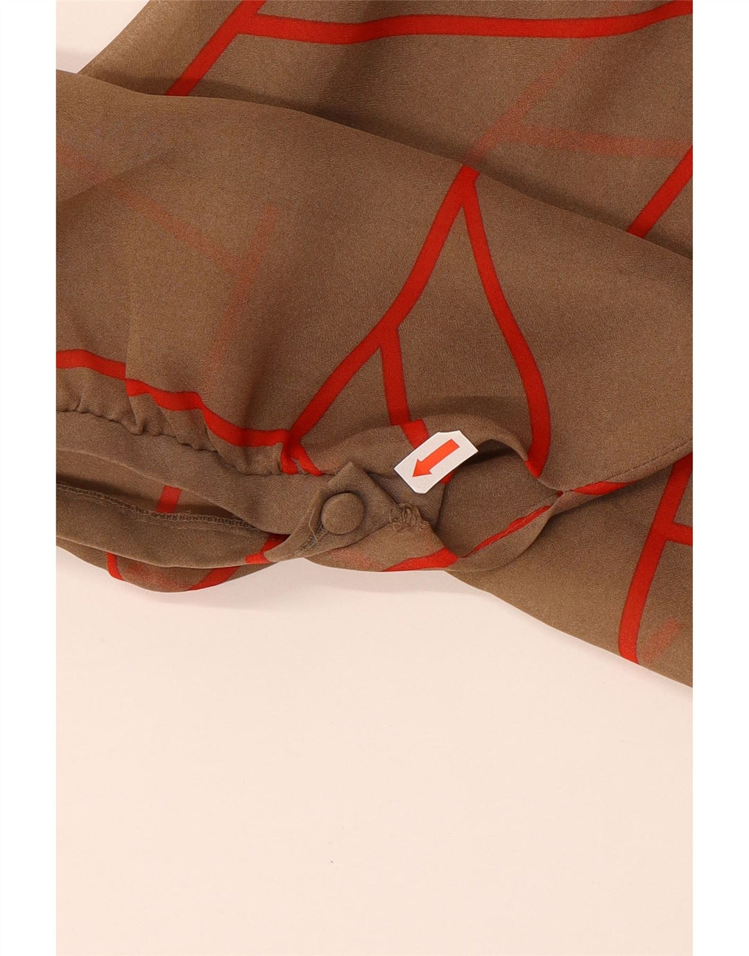 EXCLUSIVO Vestido evasé de manga larga para mujer EU 40 Marrón medio Geométrico