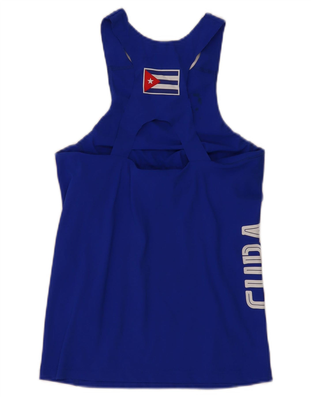 PUMA Camiseta sin mangas con gráfico Cuba para mujer UK 8 Small Blue Polyamide
