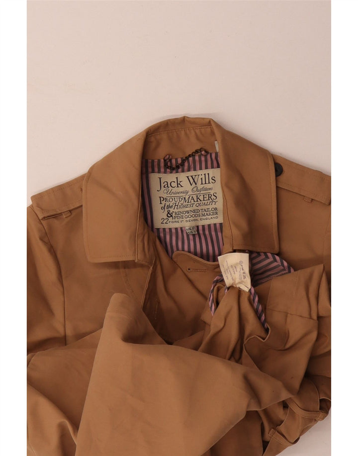 JACK WILLS Gabardina para mujer UK 10 Small Beige Cotton