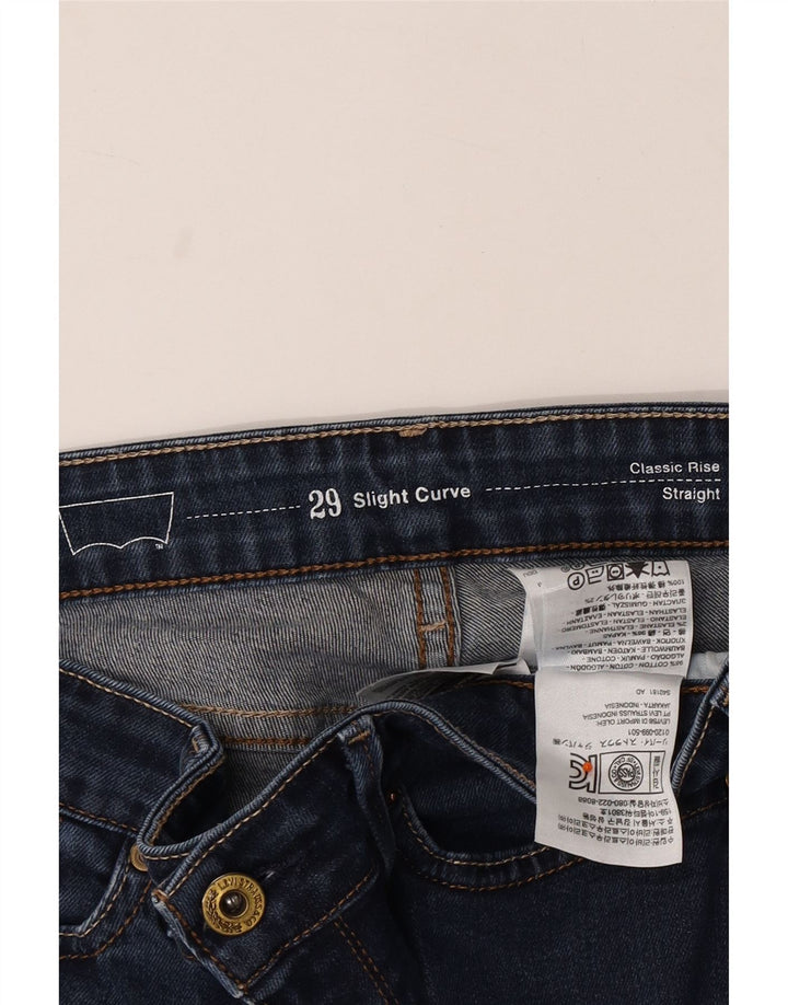 LEVI'S Jeans Rectos De Tiro Clásico Con Curva Ligera Para Mujer W29 L28 Algodón Azul