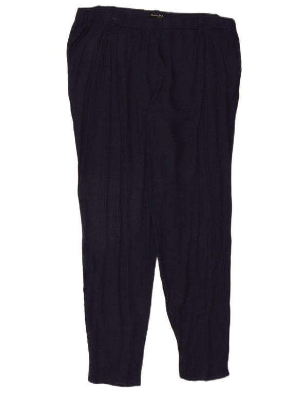 Pantalón Chino Cónico Massimo Dutti Mujer W32 L28 Azul Marino