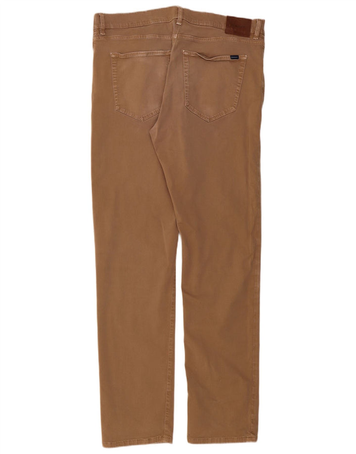 GANT Pantalón casual de corte regular para hombre W38 L34 Algodón marrón