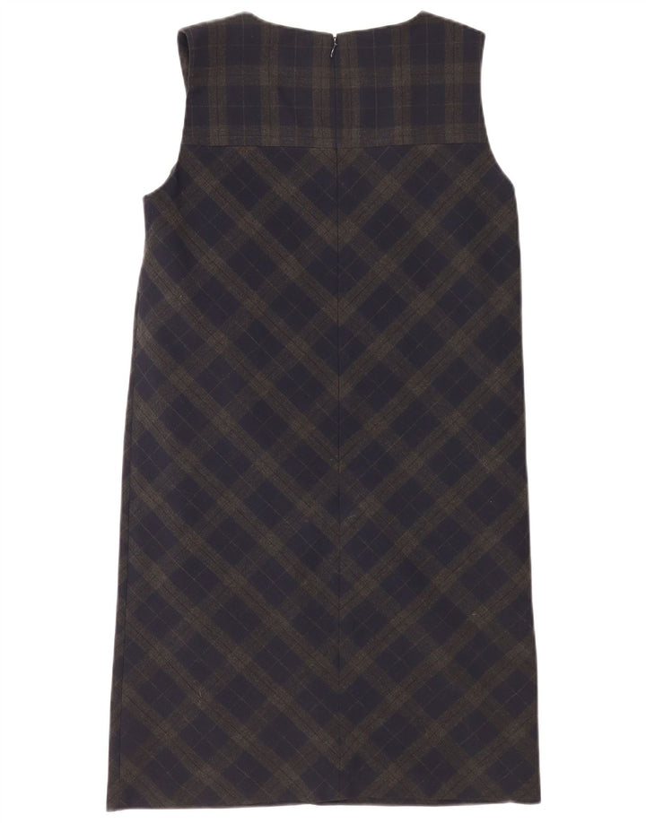Next Vestido recto regular sin mangas para mujer UK 10 Small Green Plaid