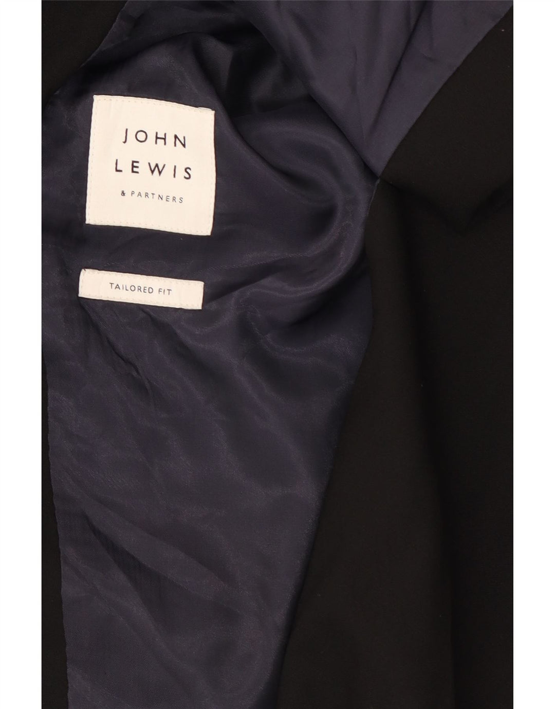 John Lewis Chaqueta tipo blazer con 2 botones y ajuste a medida para hombre UK 44 2XL Lana negra