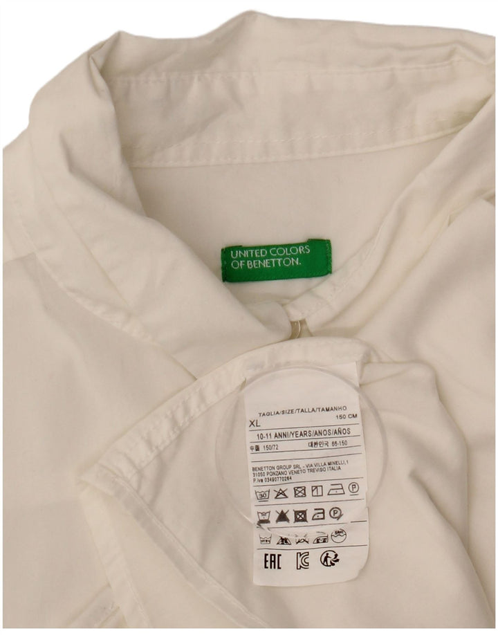 United Colors of Benetton Camisa Niño 10-11 Años XL Blanco Algodón
