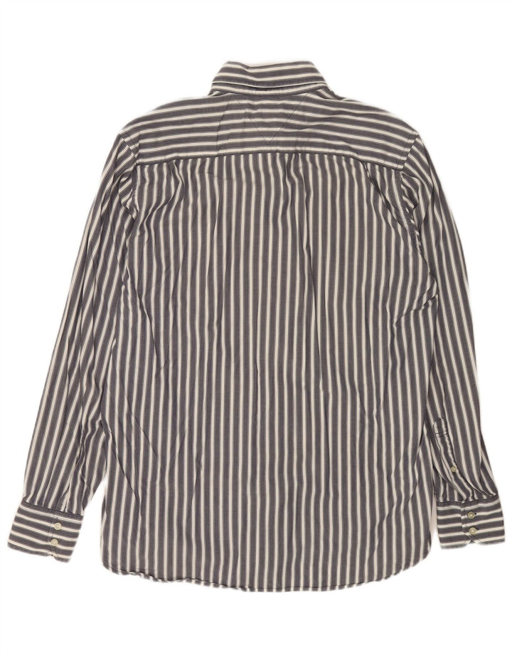 TOMMY HILFIGER Camisa de hombre de algodón a rayas gris medio