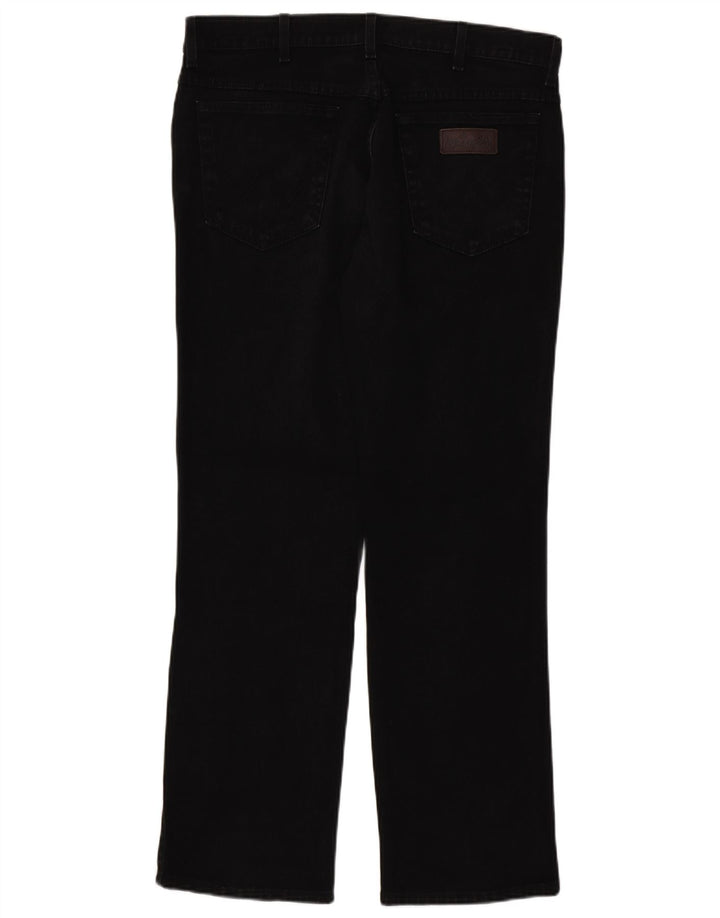 WRANGLER Vaqueros rectos elásticos Texas para hombre W36 L32 Algodón negro