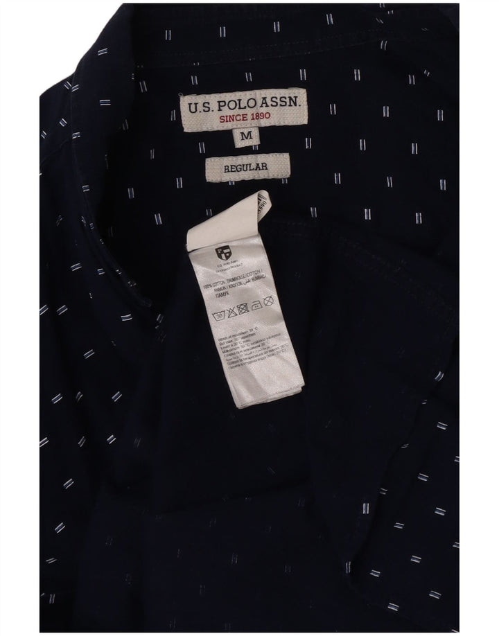 Asociación de Polo de EE. UU. Camisa Regular Fit De Algodón Con Lunares Azul Marino Medio Hombre