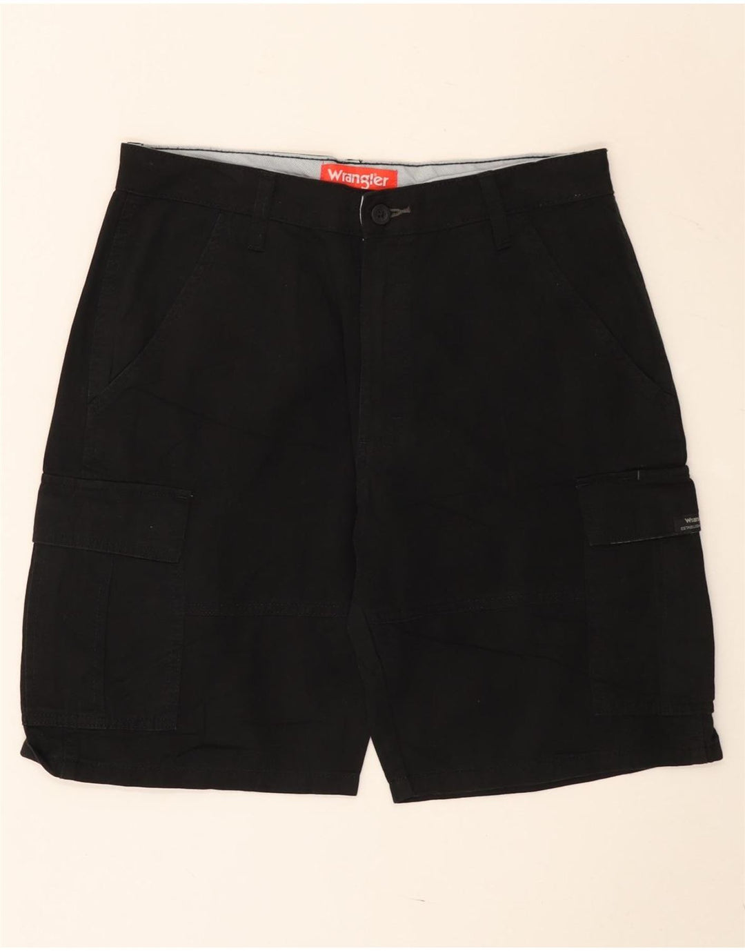 Wrangler Pantalones cortos cargo para hombre W30 Algodón negro mediano