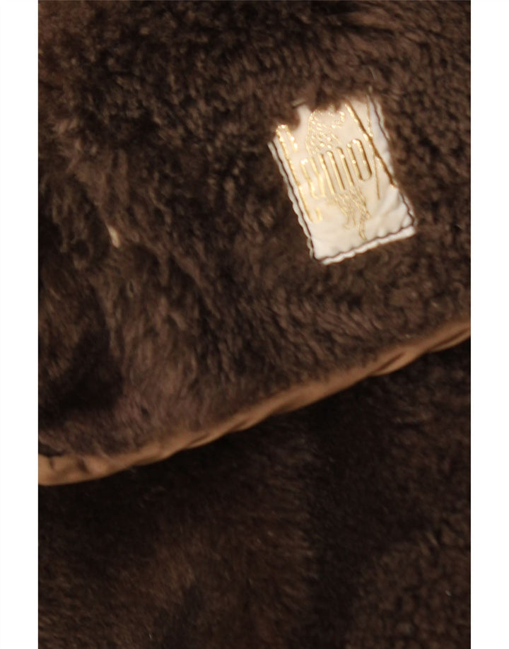 Vintage hombres shearling abrigo Reino Unido 40 grande marrón shearling