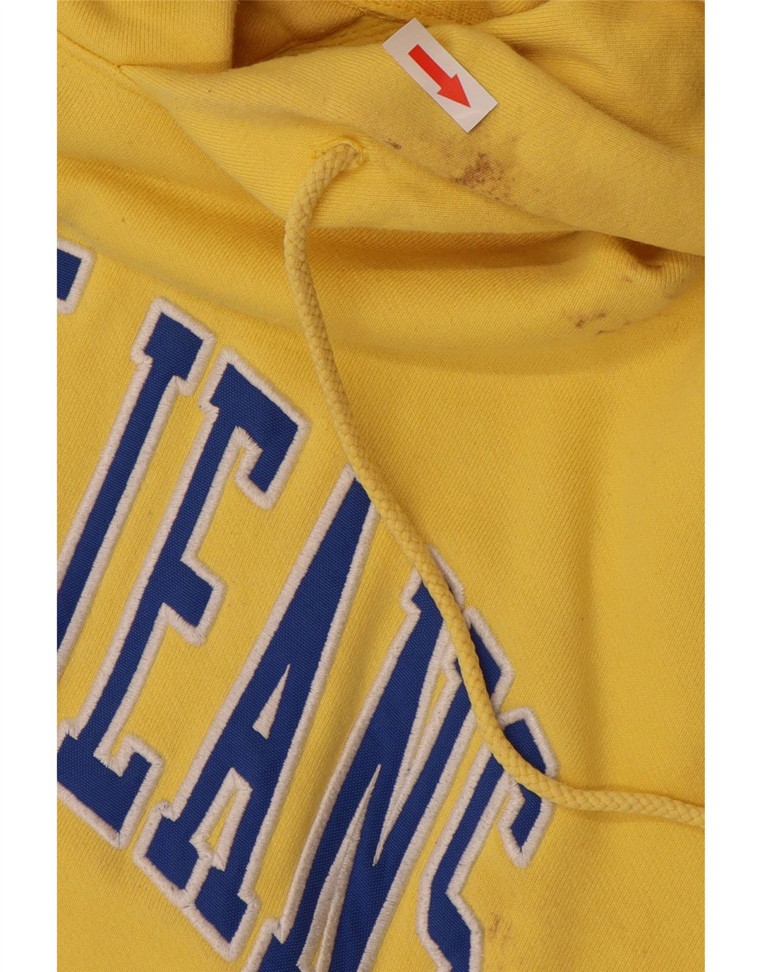 TOMMY HILFIGER Jersey con capucha gráfica para hombre de algodón amarillo grande