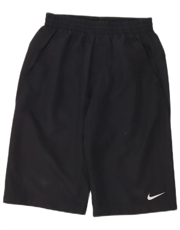 Nike Pantalones cortos deportivos con gráficos para niños, 12-13 años, grande, negro