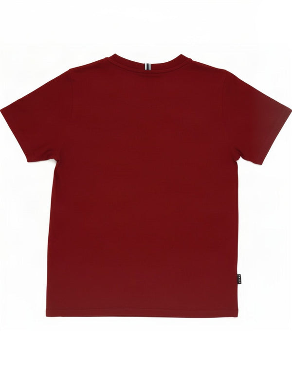 Ted Baker Boys Graphic T-Shirt Top 9-10 Years Burgundy Cotton