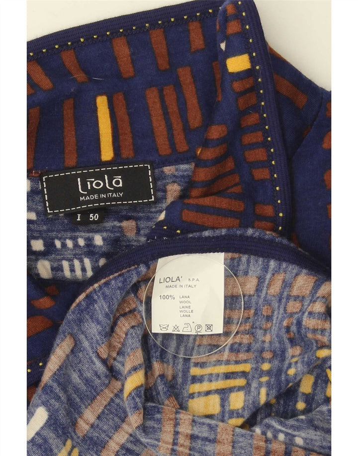 Conjunto Mujer Liola 2 Piezas IT 50 XL Lana Geométrica Azul Marino