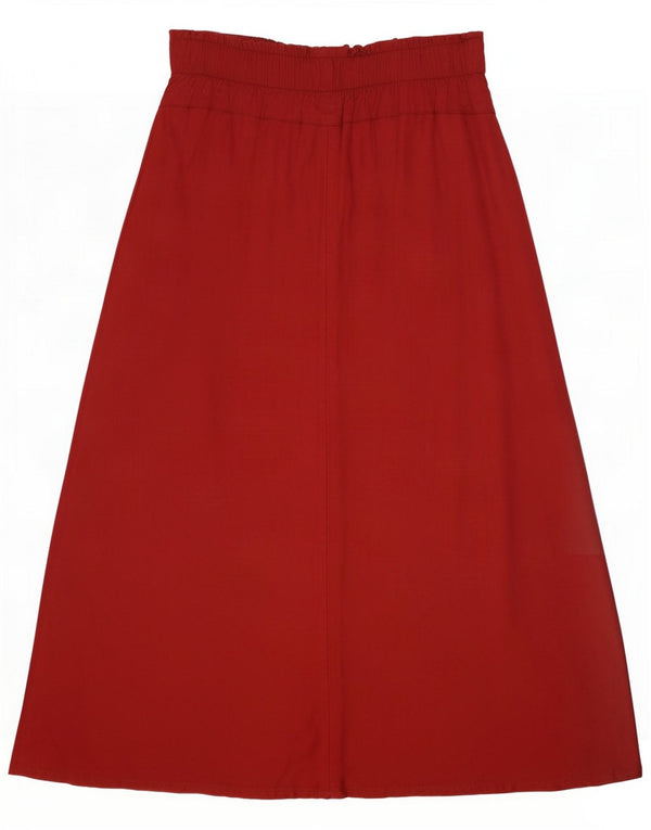 Falda acampanada de cintura alta vintage para mujer XS W24 Rojo