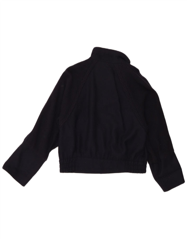 Ravens Chaqueta bomber extragrande para mujer EU 36 Small Azul marino Lana nueva