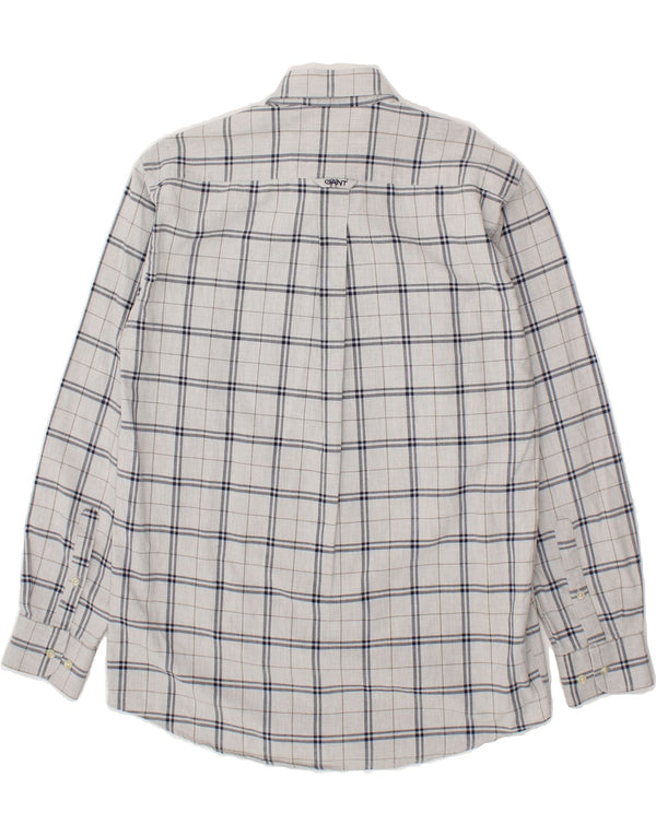 Camisa GANT Hombre Gris Medio A Cuadros De Algodón