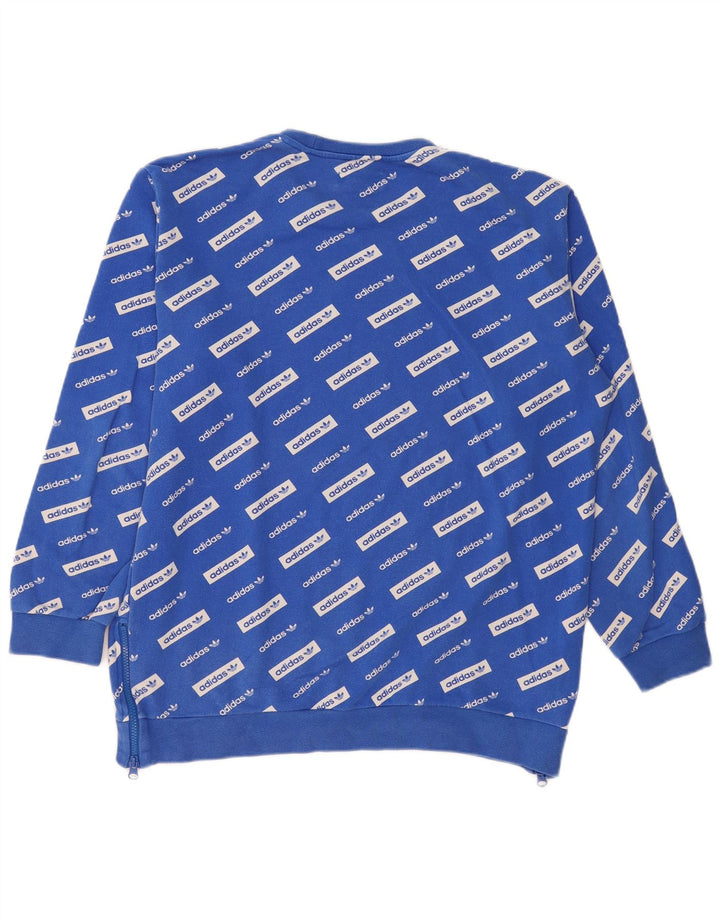 Adidas Hombre Graphic Sudadera Jumper Grande Azul Algodón